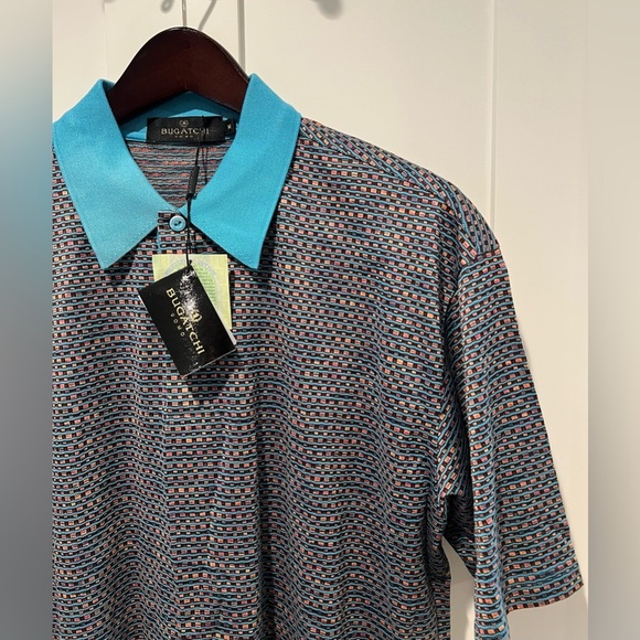 Bugatchi Mercerized Cotton Polo Shirt- Men’s Medium NWT - Picture 2 of 4